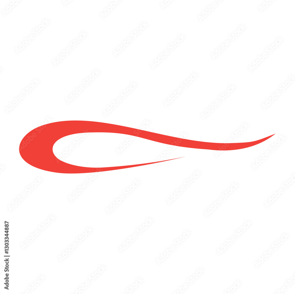 Red waves swoosh logo template. swoosh element. Vector underline stroke. Design concept element. Vector illustration. Red waves swoosh logo template. swoosh element. Vector underline stroke. Design concept element. Vector illustration.