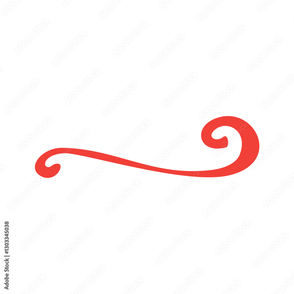 Red waves swoosh logo template. swoosh element. Vector underline stroke. Design concept element. Vector illustration. Red waves swoosh logo template. swoosh element. Vector underline stroke. Design concept element. Vector illustration.