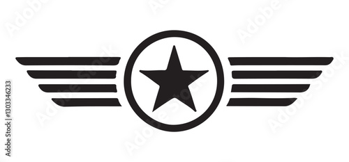 Striking Aviation Inspired Vector Graphic Design Ideal for Branding