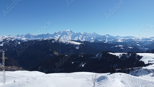 mont blanc from col des aravis