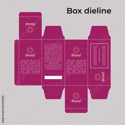 Perfume box design, Medicine Box Vector ,die line design,box design,Cosmetic box template