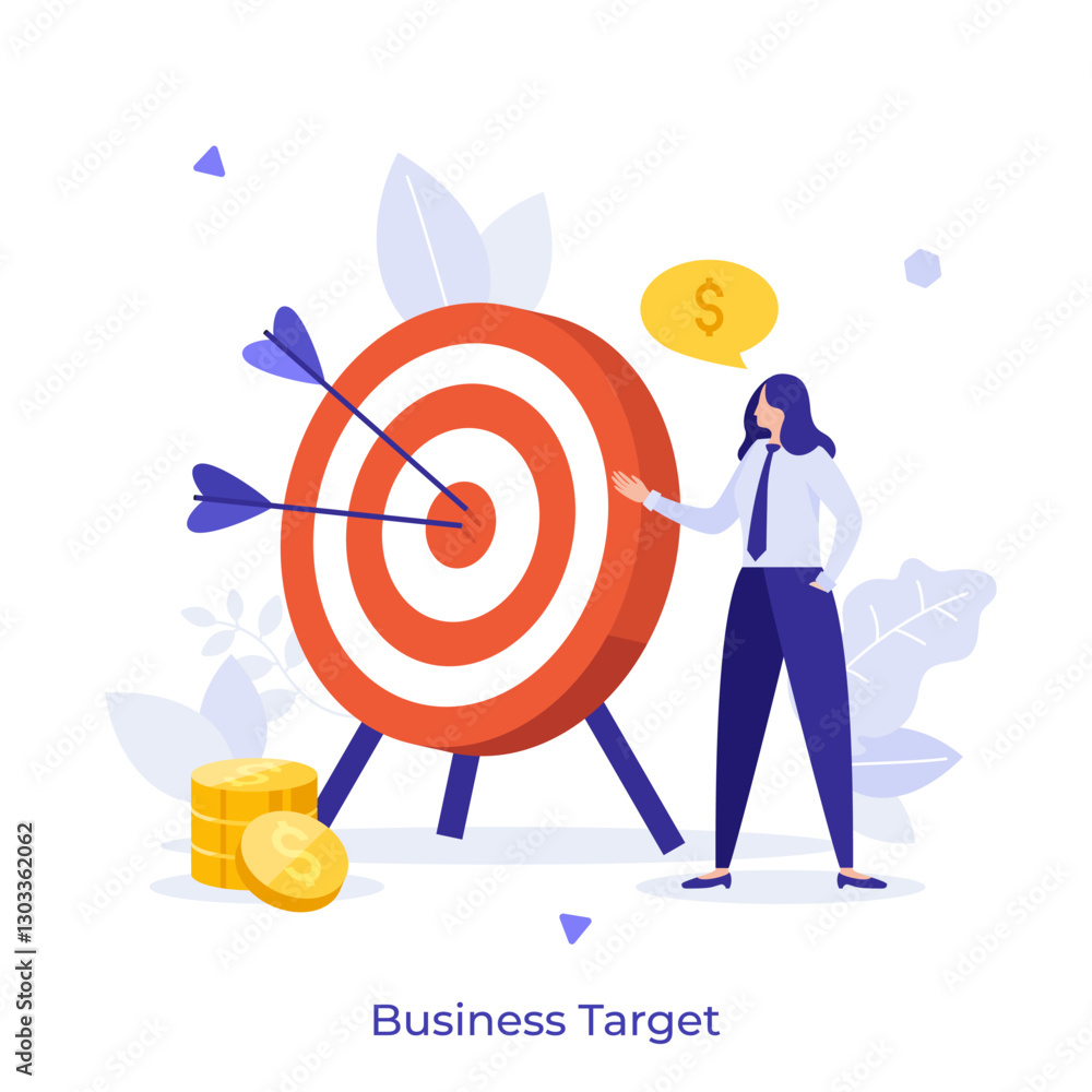 Business Scene With Character Cartoon Illustration Business Scene With Character Cartoon Illustration
