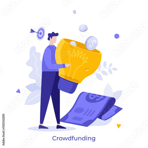 Business Scene With Character Cartoon Illustration