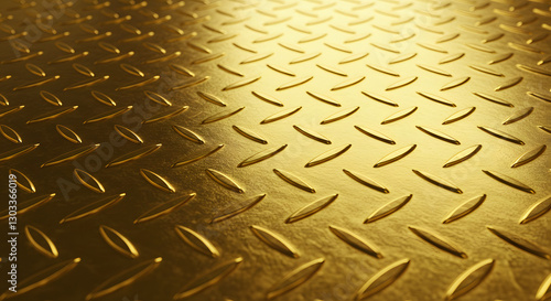 Shiny golden metal texture diamond plate background image art rich steel on transparent background