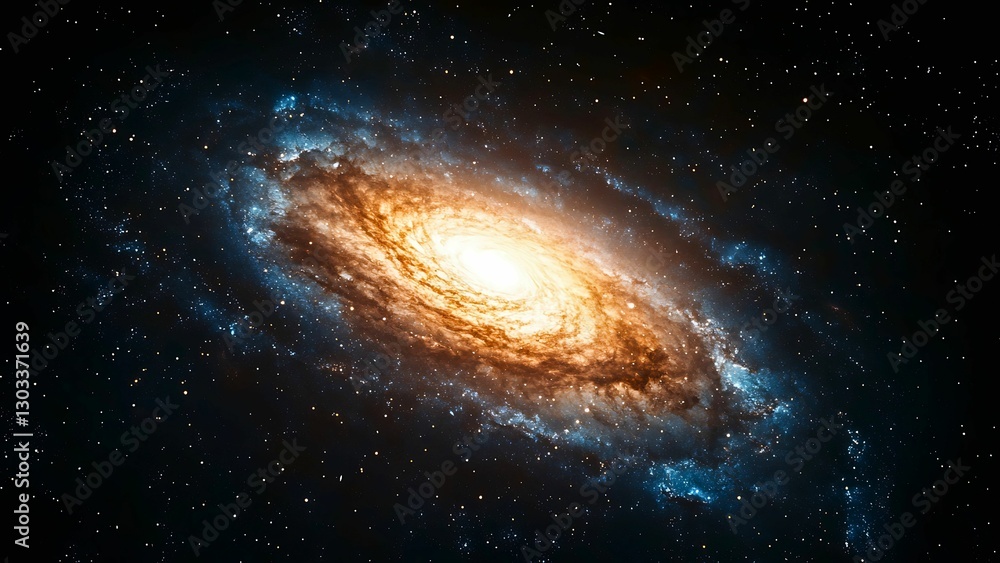 Fototapeta premium a spiral galaxy in the deep space.