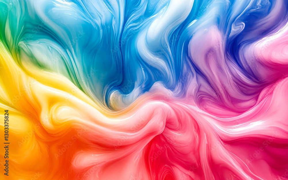 Obraz premium Vibrant and colorful abstract swirls of paint creating a visually stunning composition for creative projects.