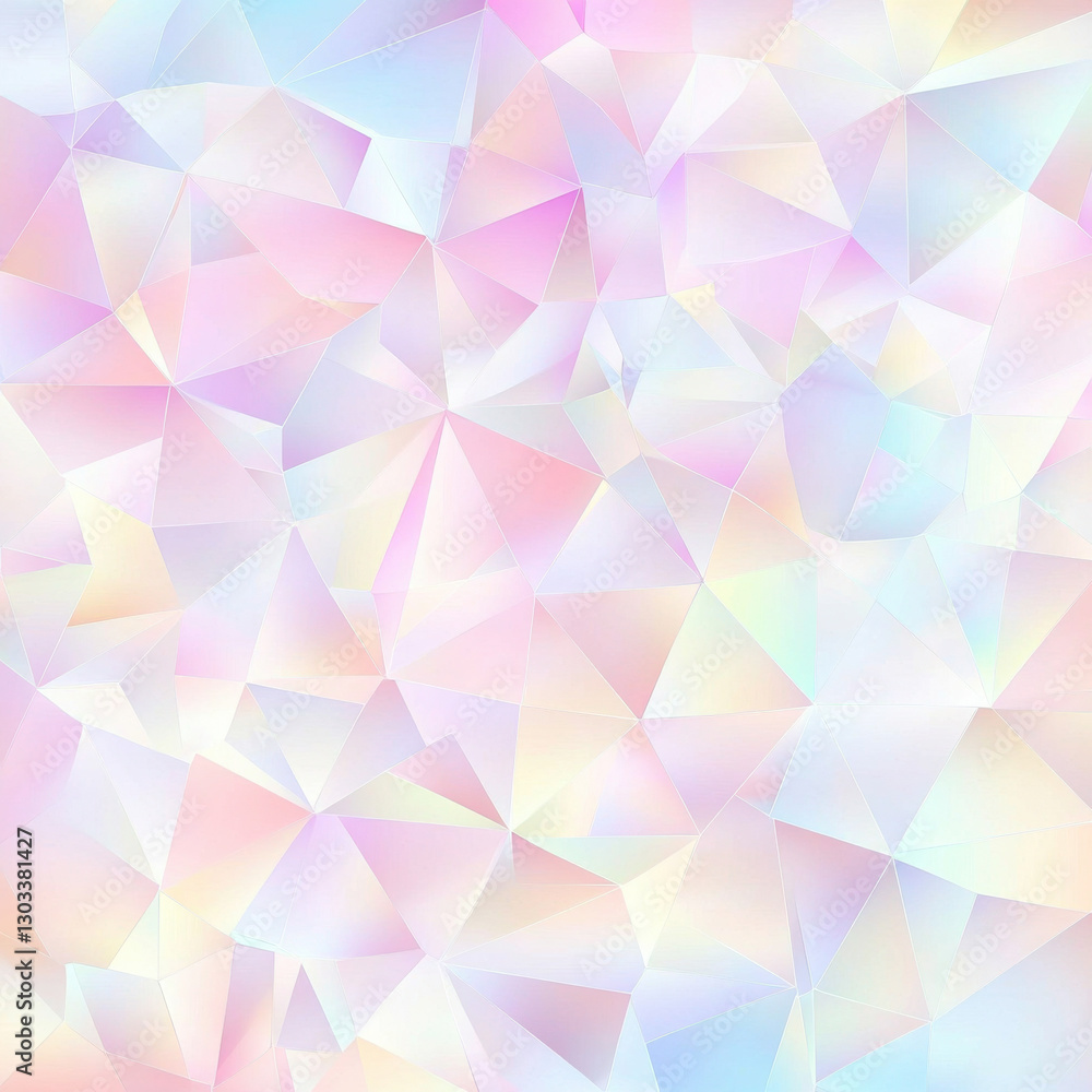 Fototapeta premium A seamless polygonal abstract background with low-poly aesthetics, soft pastel gradients, high-definition vector file, perfect for web and app UI. 