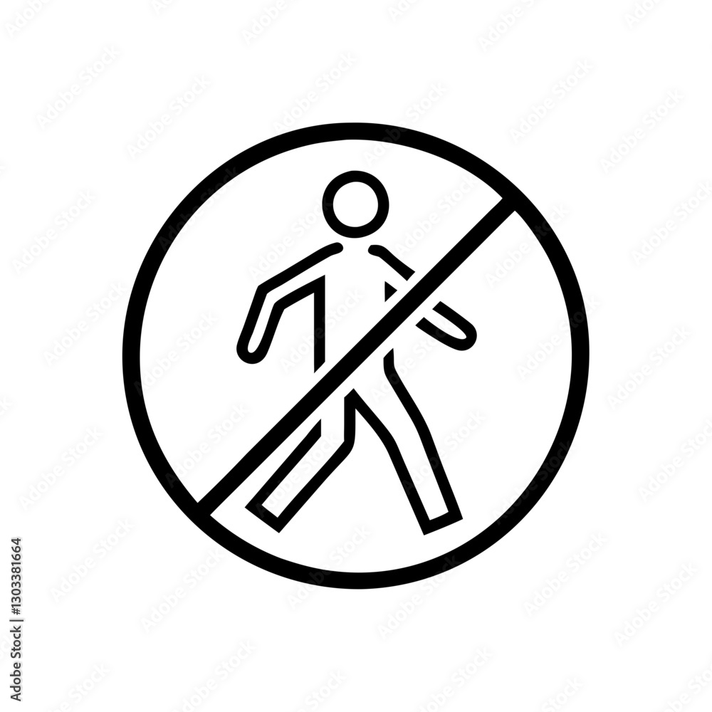 No entry sign prohibiting passage for people. A clear warning symbol representing restriction and safety in public and private areas. No entry sign prohibiting passage for people. A clear warning symbol representing restriction and safety in public and private areas.