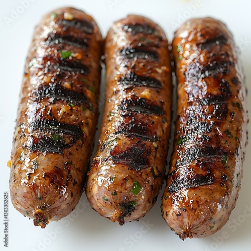 Grilled Sausages on Plate