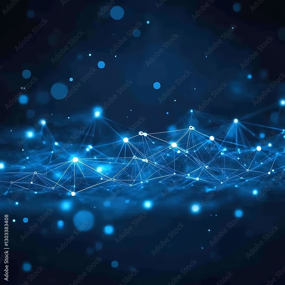 Glowing network connections against dark background Glowing network connections against dark background