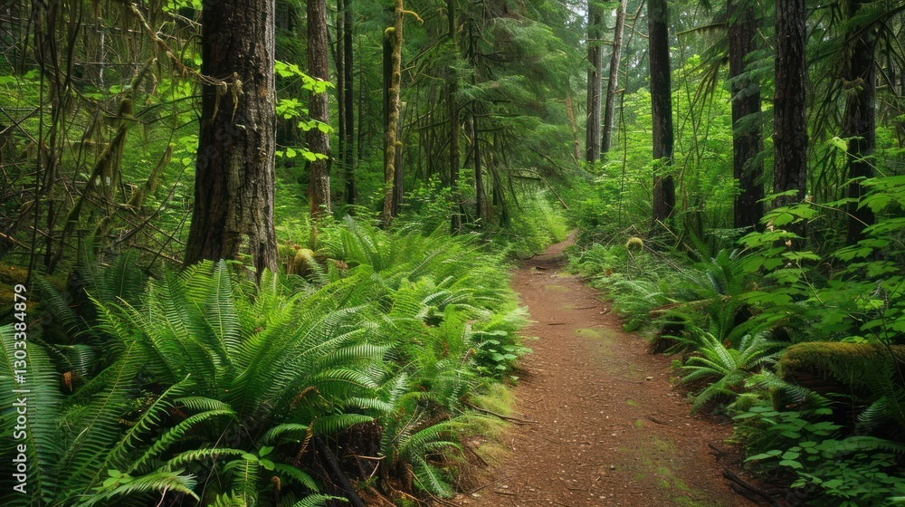 Serene Forest Path: A Tranquil Escape into Lush Green Nature Serene Forest Path: A Tranquil Escape into Lush Green Nature