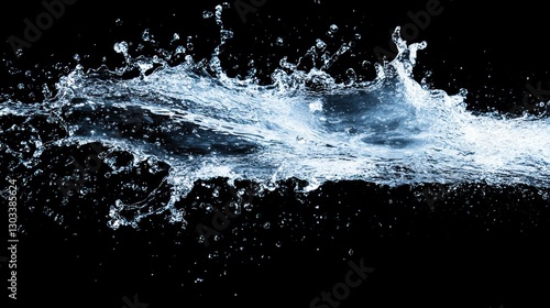 Wallpaper Mural Dynamic Water Splash Against Black Background Torontodigital.ca