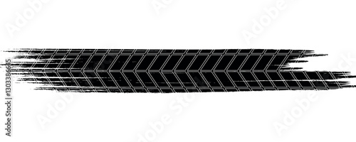 Auto tire tread grunge element. Car and motorcycle tire pattern, wheel tyre tread track. Black tyre print. Vector illustration isolated on white background.