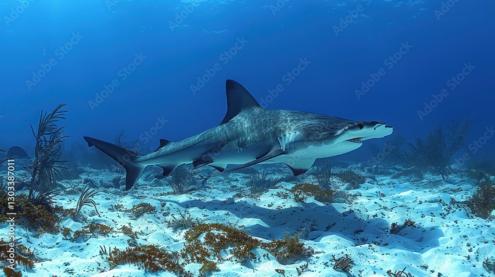 Fototapeta premium Majestic Tiger Shark Underwater