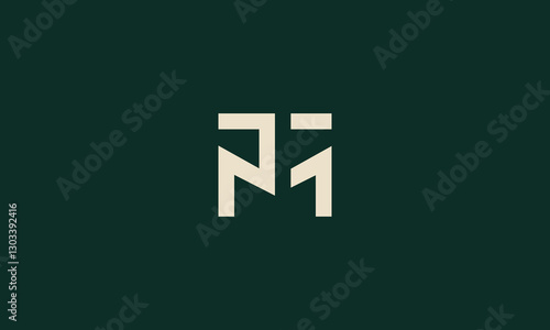 TM or MT monogram logo design 
