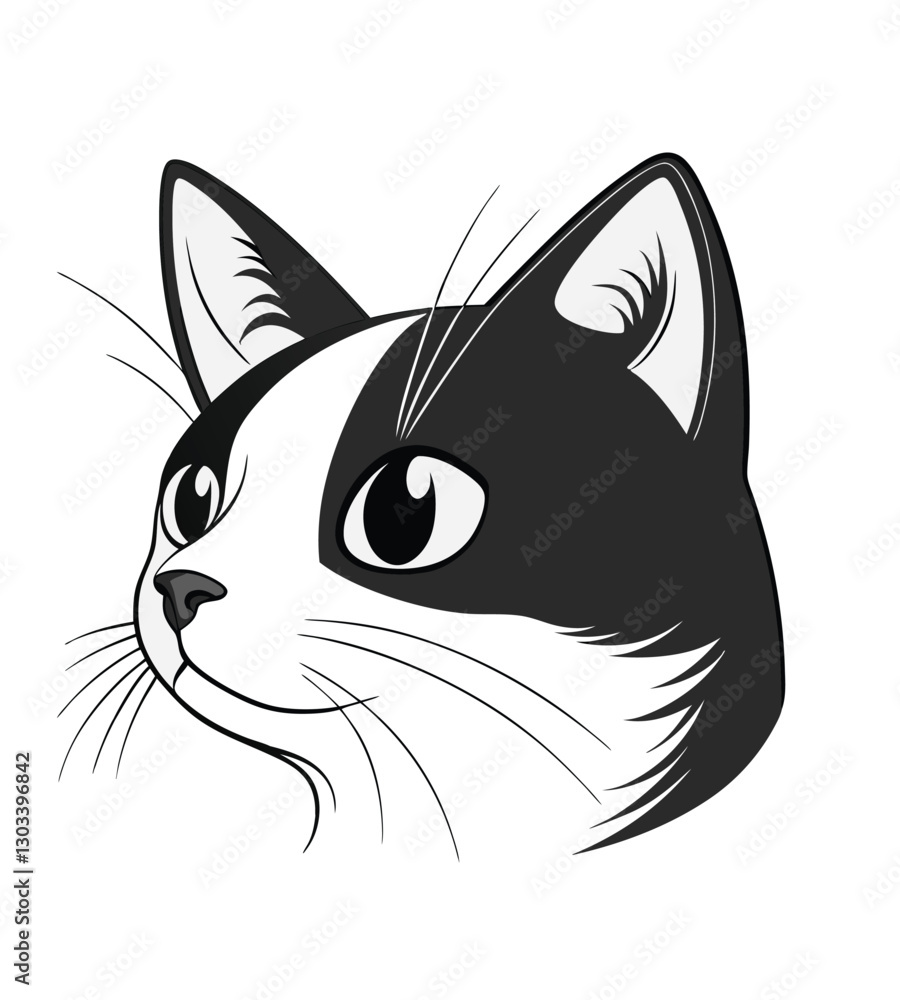 Obraz premium vector illustration of a cat