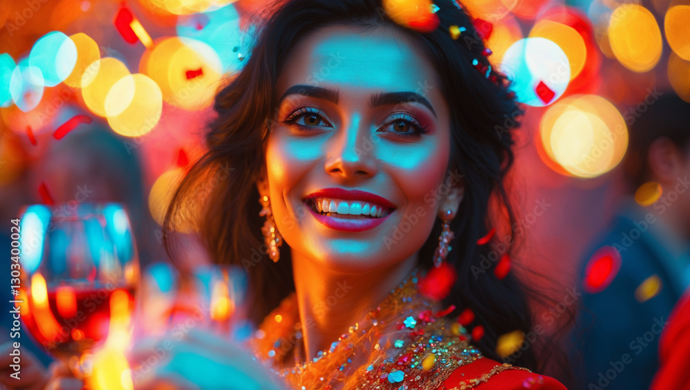 Smiling Woman in Nature with Golden Sunlight Smiling Woman in Nature with Golden Sunlight