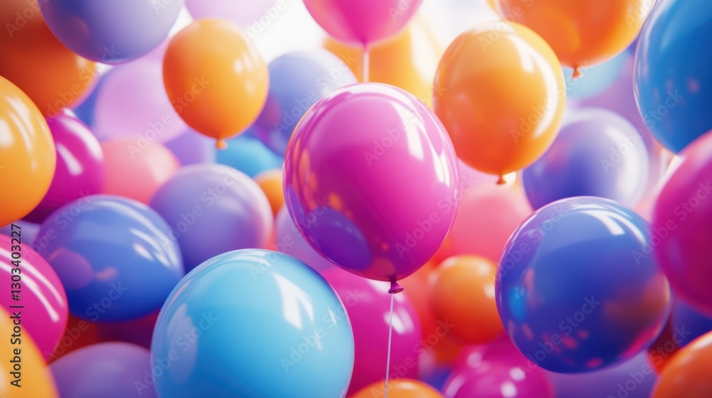 Colorful Balloons Extravaganza. Party Celebration with Vibrant Balloons Colorful Balloons Extravaganza. Party Celebration with Vibrant Balloons