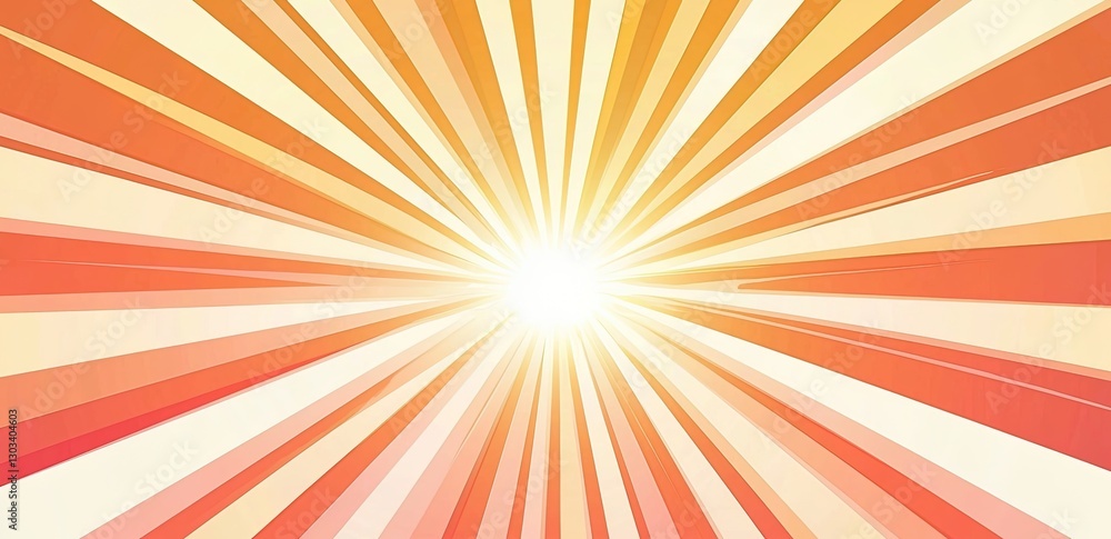 Obraz premium Orange and Yellow Starburst Background with Light Burst