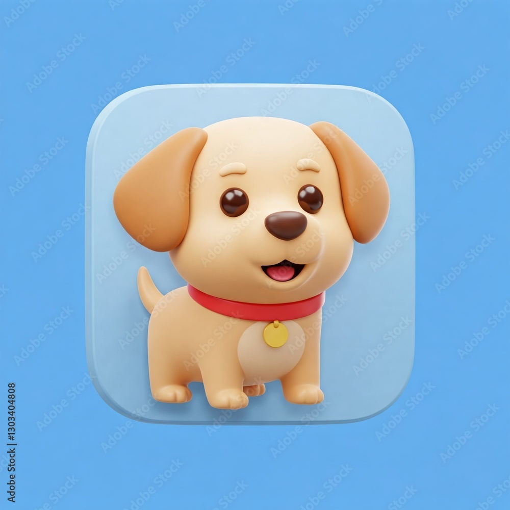 Fototapeta premium Dog in 3d