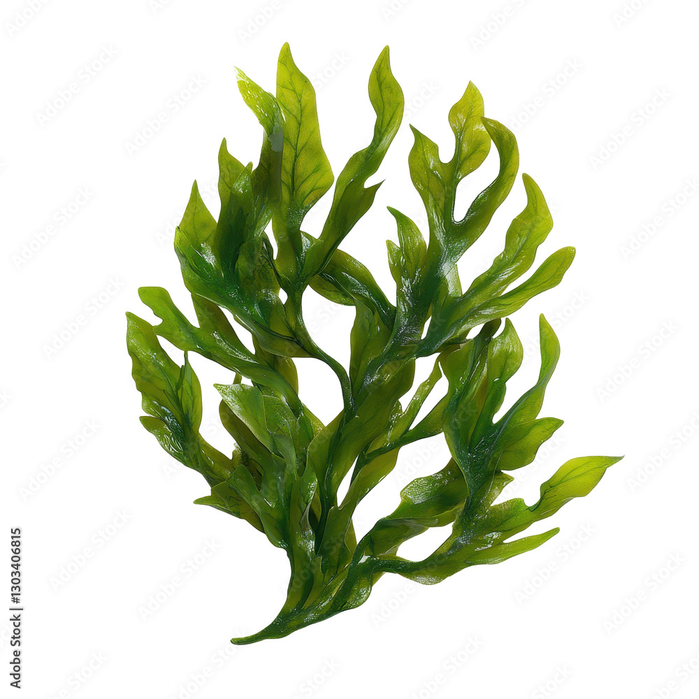 custom made wallpaper toronto digitalVibrant green seaweed illustrated in detail against a transparent background. transparent background