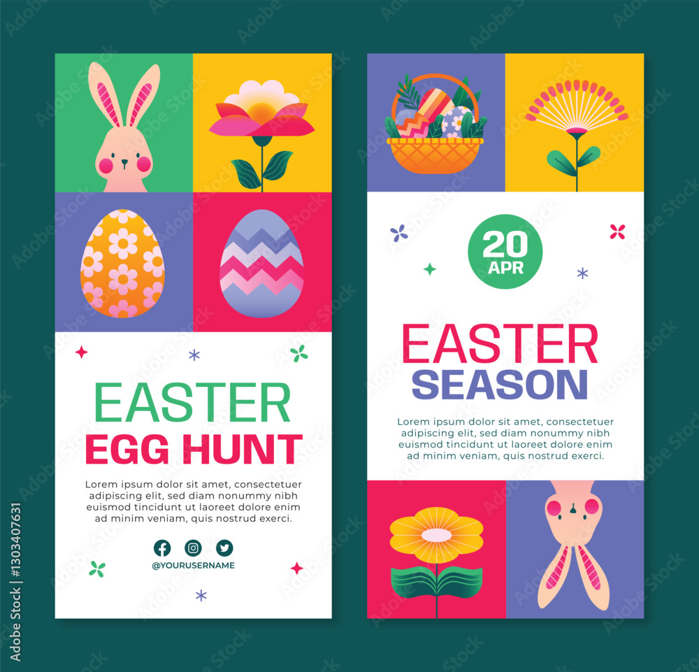 Easter Banners Set Easter Banners Set