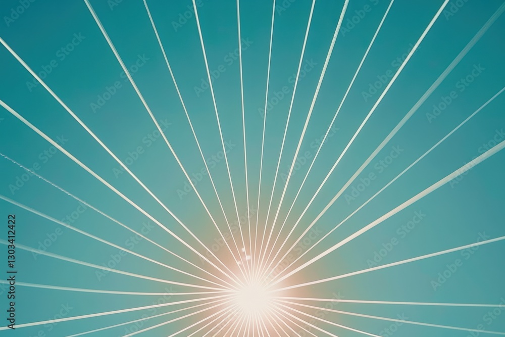 Obraz premium Minimalist Sunburst Design for Inspirational Banners and Tech Branding