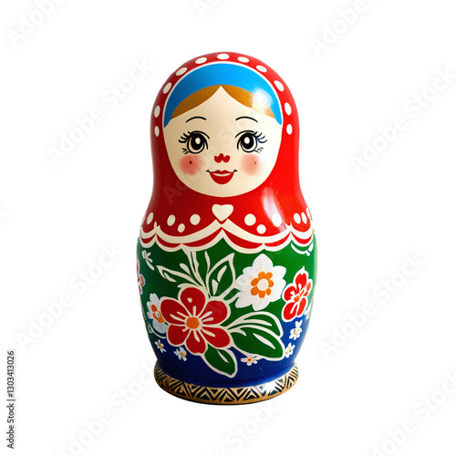 matryoshka doll isolated on transparent background