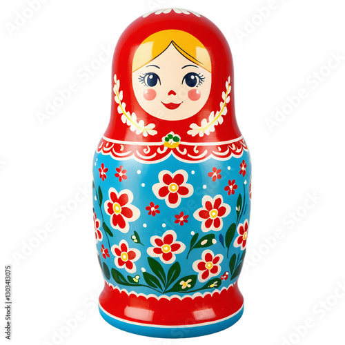 matryoshka doll isolated on transparent background