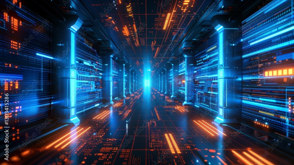 Futuristic digital background for technology, ai, data transfer, and educational presentations Futuristic digital background for technology, ai, data transfer, and educational presentations