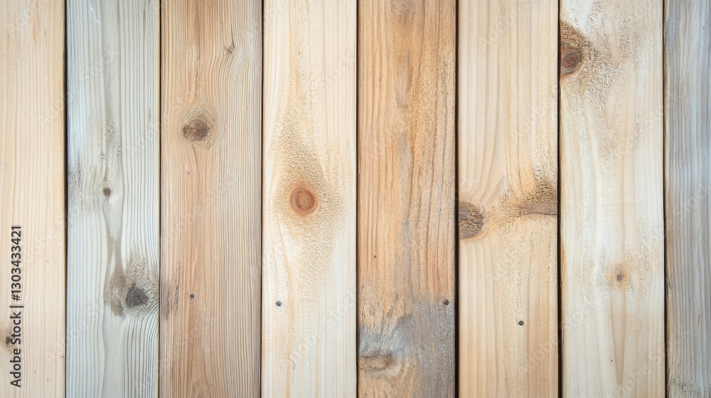 Fototapeta premium Light beige wood background. Great for interior design or creative projects. 