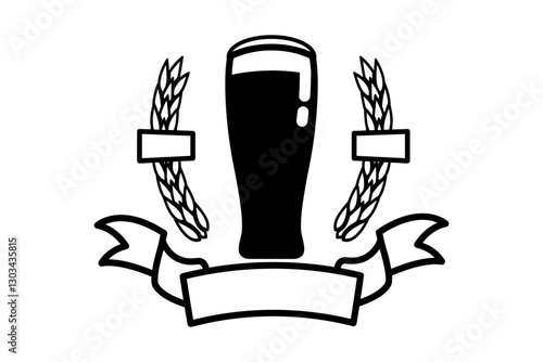 craft beer emblems and logo template. Design element for label, emblem. Vector illustration.