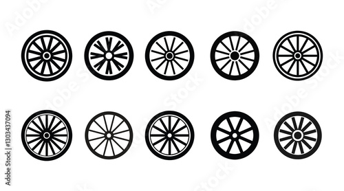  Wooden Wagon Vector Silhouette Set | Vintage Cart & Farm Vehicle Graphics