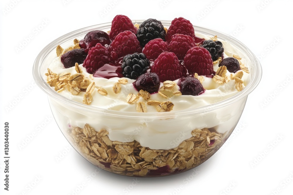 Fresh Yogurt Bowl with Berries and Granola for Healthy Snack Fresh Yogurt Bowl with Berries and Granola for Healthy Snack