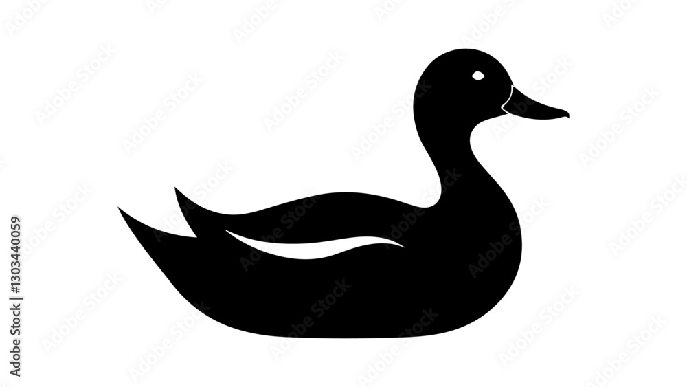 black shape of a duck silhouette vector illustration black shape of a duck silhouette vector illustration