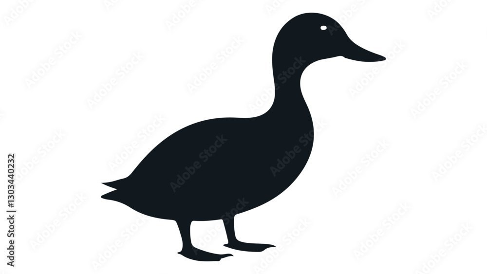 funny black shape of a duck on white background, Silhouette of a Duck in Minimalist Black Design funny black shape of a duck on white background, Silhouette of a Duck in Minimalist Black Design