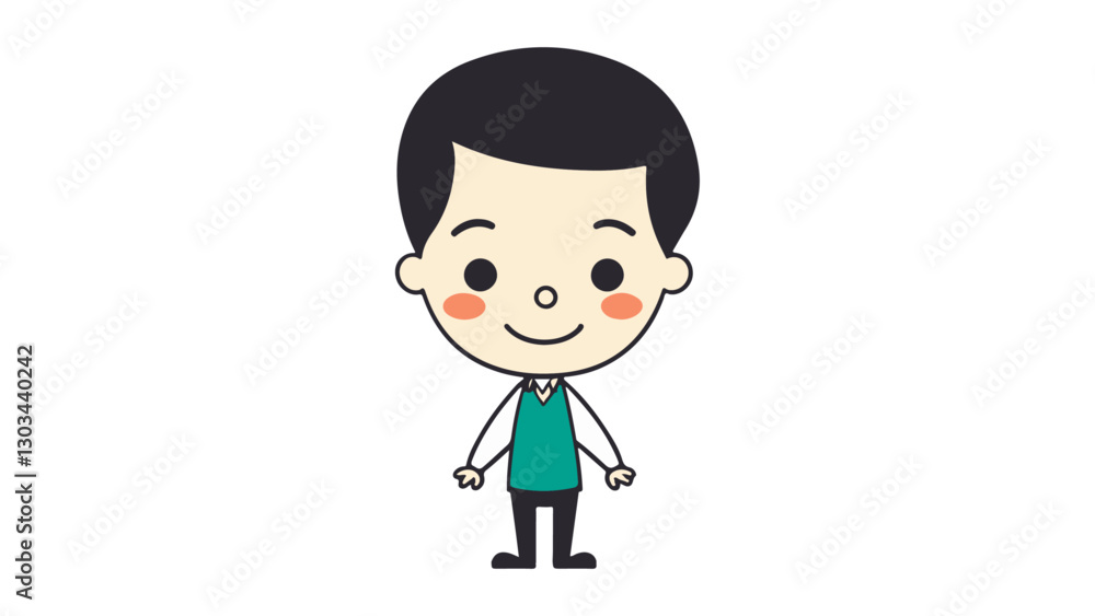 funny cartoon manager, funny cute little manager vector character funny cartoon manager, funny cute little manager vector character