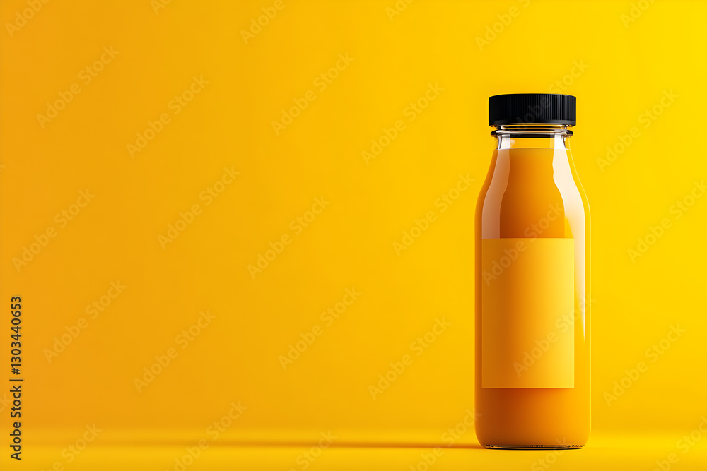 High-Quality Juice Bottle Mockup with a Customizable Label, Perfect for Beverage Branding and Marketing High-Quality Juice Bottle Mockup with a Customizable Label, Perfect for Beverage Branding and Marketing