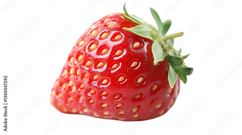 Single ripe strawberry isolated on black background Single ripe strawberry isolated on black background