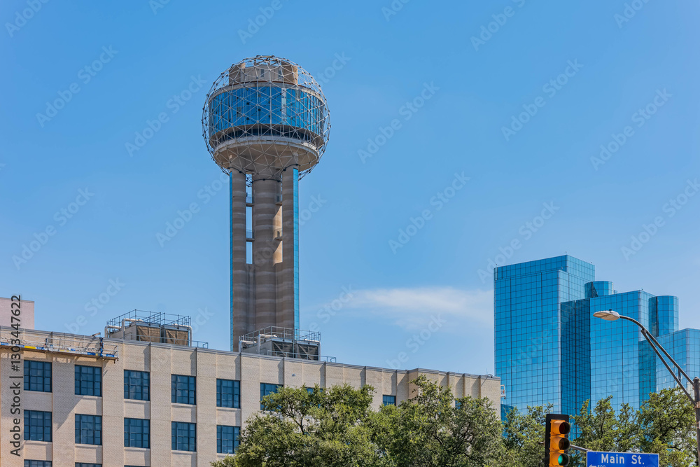 Sunny view of the famous Reunion Tower