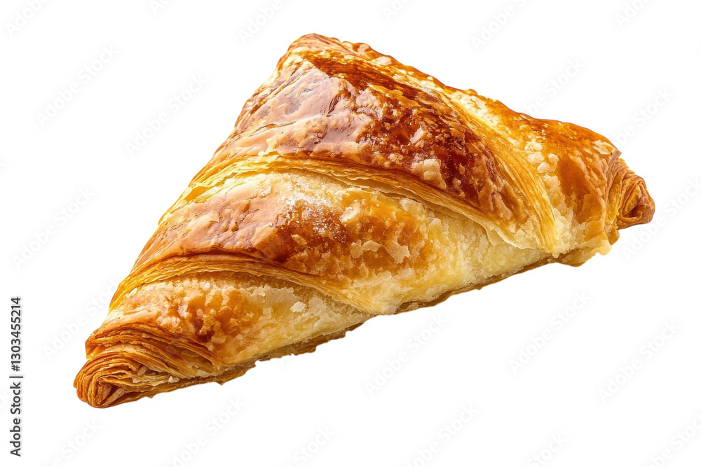 Flaky pastry resting gracefully on a smooth surface, capturing the essence of a delightful treat isolated on transparent background Flaky pastry resting gracefully on a smooth surface, capturing the essence of a delightful treat isolated on transparent background