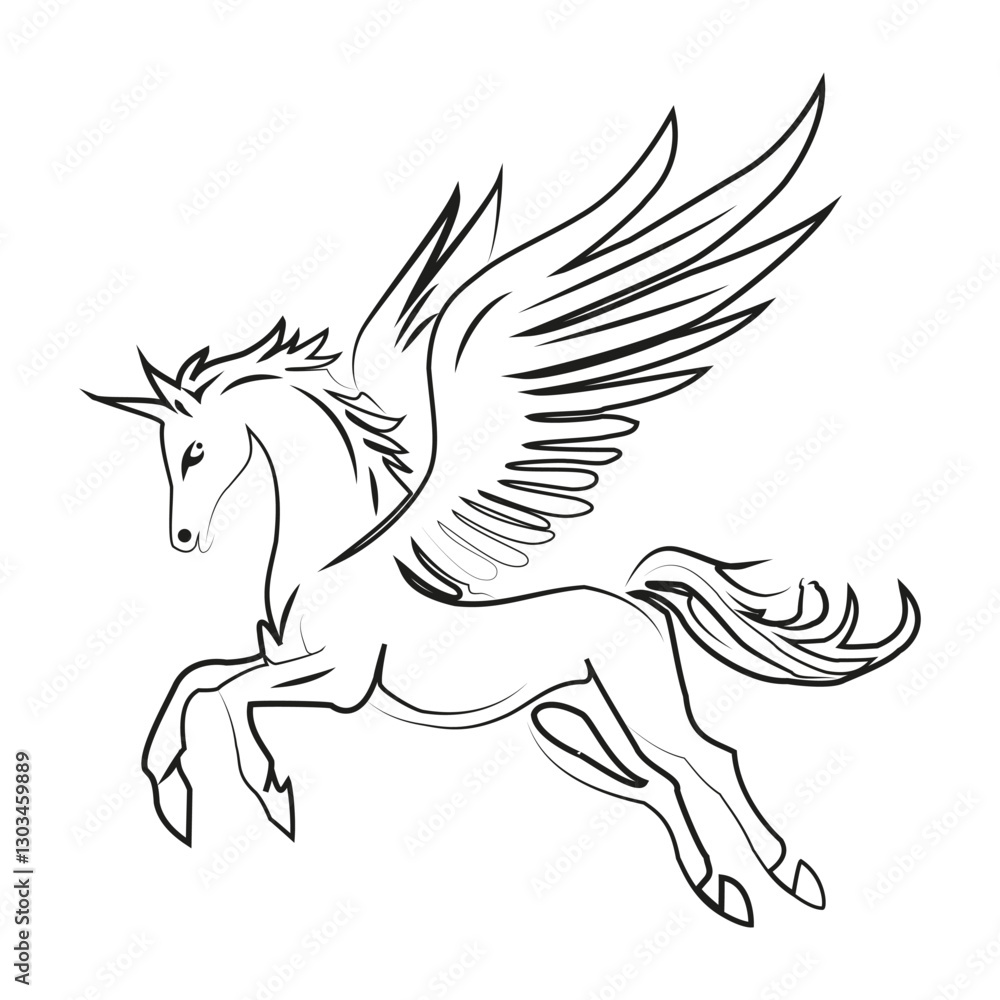 A dynamic and powerful hoRCE illustration, perfect for creative projects, branding, or editorial designs. This high-quality vector graphic is ideal for adding energy and movement to your work, whether