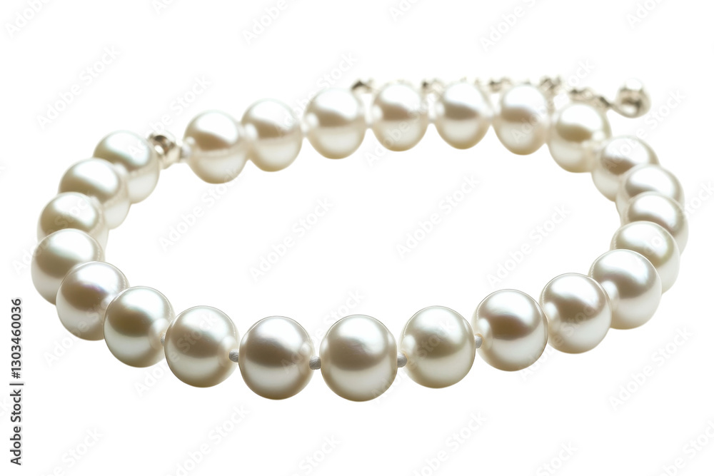 Elegant white pearl necklace showcasing timeless beauty and sophistication in a minimalist setting isolated on transparent background Elegant white pearl necklace showcasing timeless beauty and sophistication in a minimalist setting isolated on transparent background