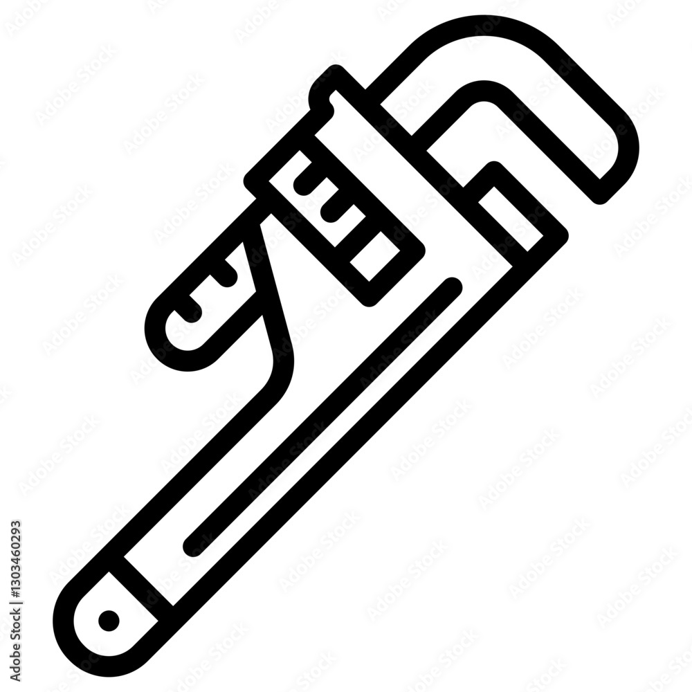Pipe Wrench Icon Pipe Wrench Icon