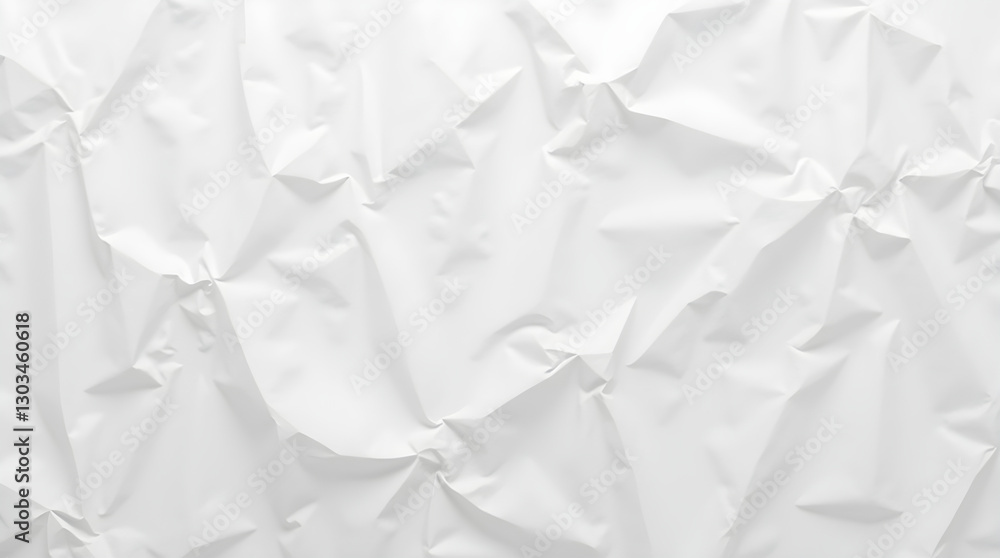 Fototapeta premium Crumpled White Paper Texture Background