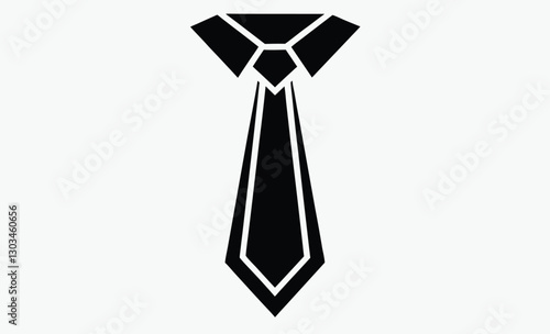 Tie icon, tie silhouette, simple modern vector icon