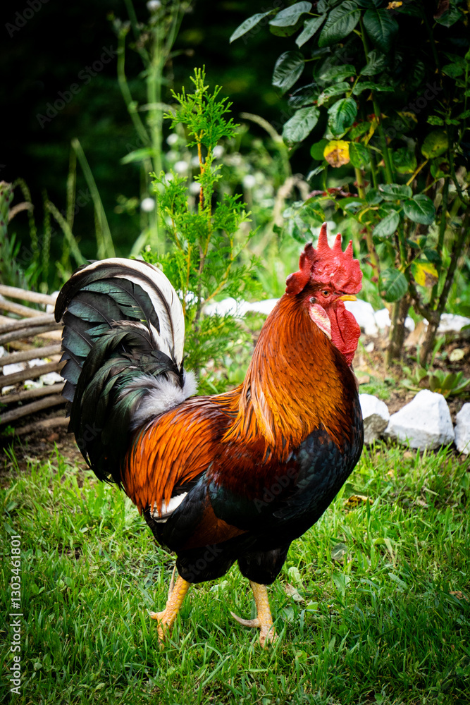 Fototapeta premium rooster in the farm