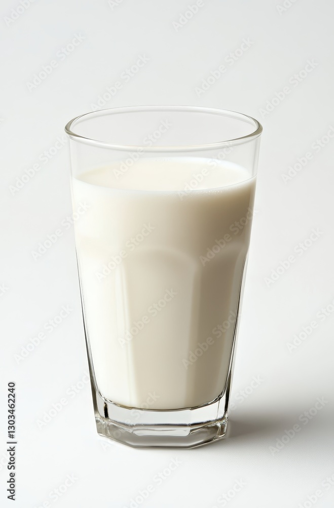Fresh Milk in a Clear Glass on a Light Background Perfect for Wellness, Nutrition, and Healthy Lifestyle Themes in a Stock Photo Setting Fresh Milk in a Clear Glass on a Light Background Perfect for Wellness, Nutrition, and Healthy Lifestyle Themes in a Stock Photo Setting