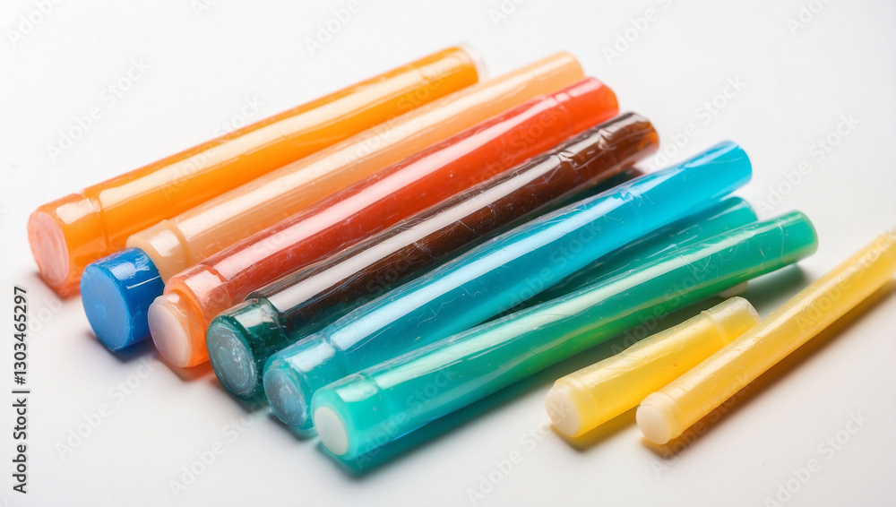 An Essential Collection of Glue Sticks Isolated on White for Crafting Needs An Essential Collection of Glue Sticks Isolated on White for Crafting Needs