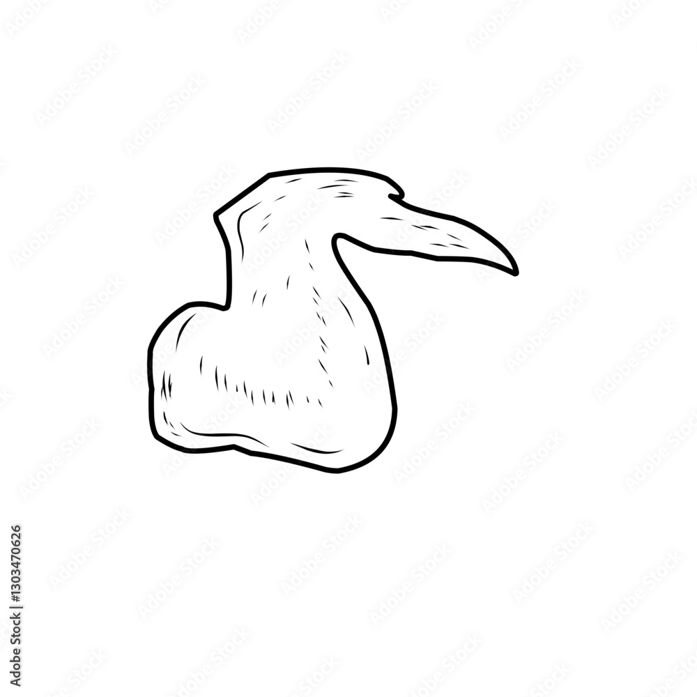 Fototapeta premium Chicken Wing Hand Drawn